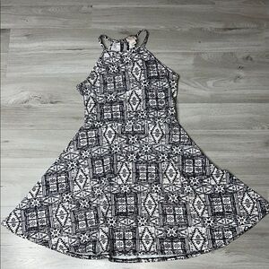 Mossimo Supply Co Black and White Sleeveless Halter Mini Dress